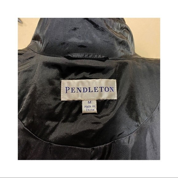 Pendleton Quilted Black Full Zip Light Weight Puffer Vest - Size M - Picture 6 of 8